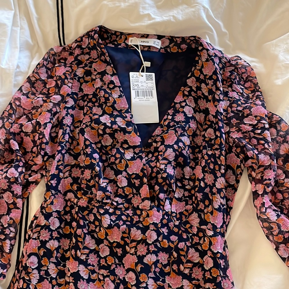 MANGO floral printed dress - size XXS